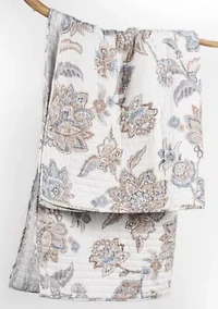 Selesta Blue Quilted Throw