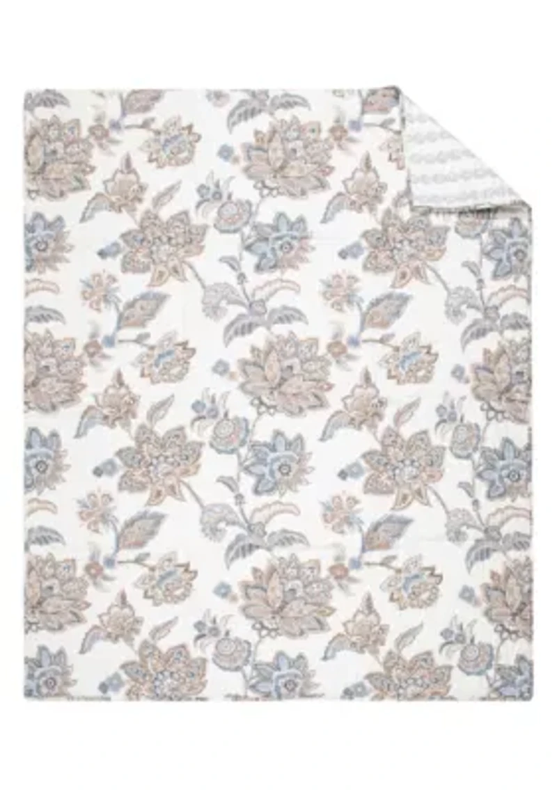 Selesta Blue Quilted Throw