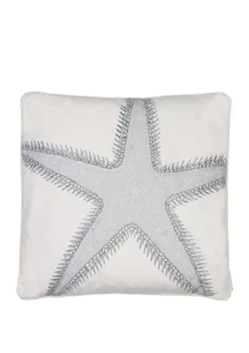 St Bart Stripe Starfish Pillow