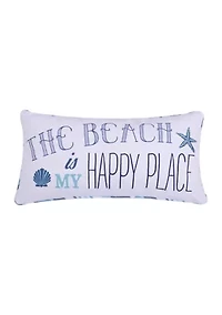 Beach Happy Place Pillow
