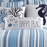 Beach Happy Place Pillow