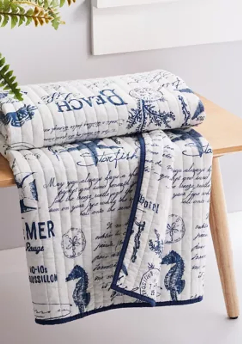  Beach Life Quilted Throw