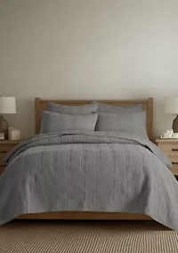 Cloud Waffle Grey Quilted Euro Sham 2pk