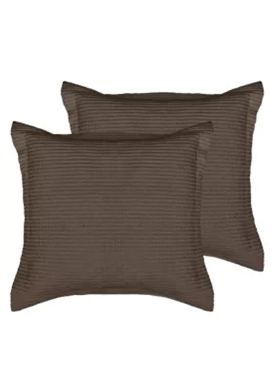 Cloud Waffle Cocoa  Euro Sham set of 2