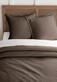 Cloud Waffle Cocoa  Euro Sham set of 2