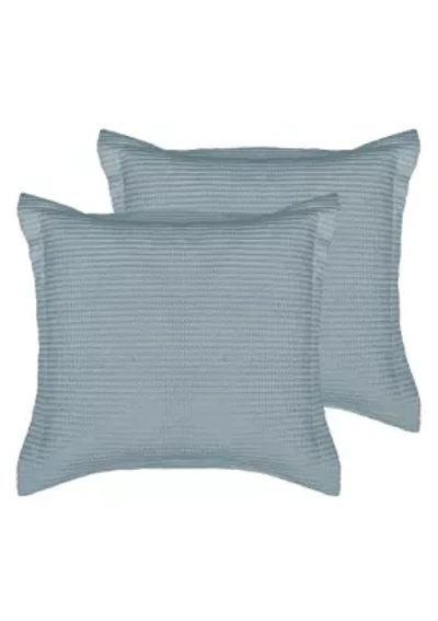 Cloud Waffle Chambray  Euro Sham set of 2