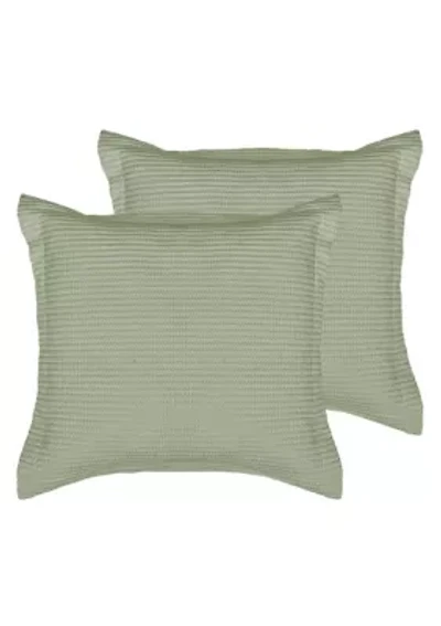 Cloud Waffle Desert Sage  Euro Sham set of 2