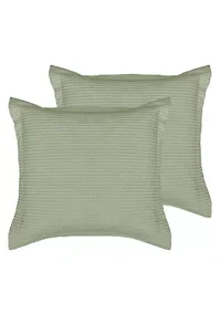 Cloud Waffle Desert Sage  Euro Sham set of 2