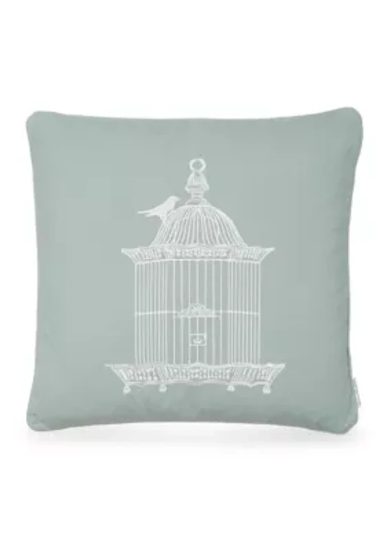 Octavio Teal Birdcage Pillow