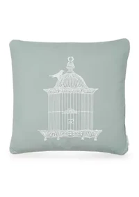 Octavio Teal Birdcage Pillow 