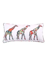 Mirage Appliquéd Giraffes Pillow