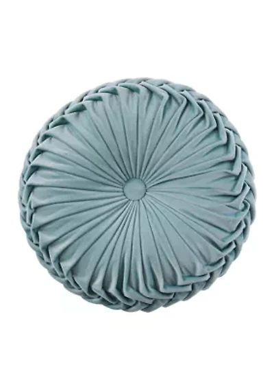 Briar Teal Round Pillow