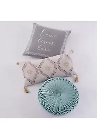 Briar Teal Round Pillow