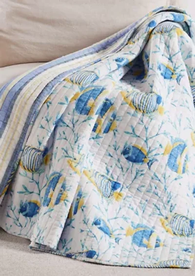 Tropical Sea Quilted Throw