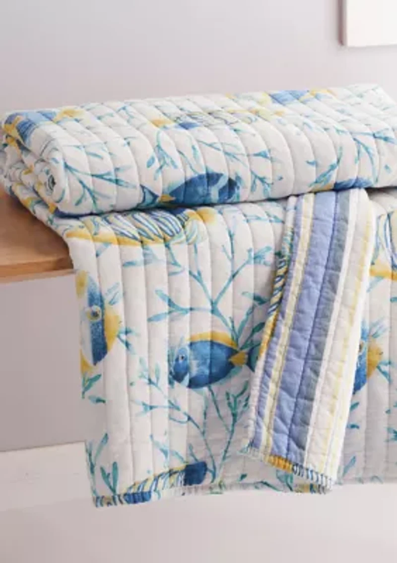 Tropical Sea Quilted Throw