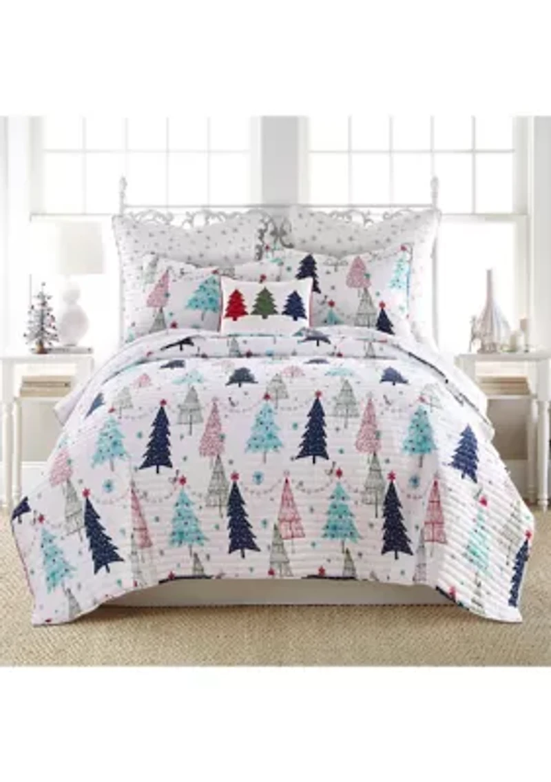 White Pine Festive Trees Pillow 14x18