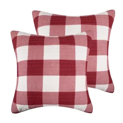 Winter Sleigh Ride Red Euro Sham Set of 2