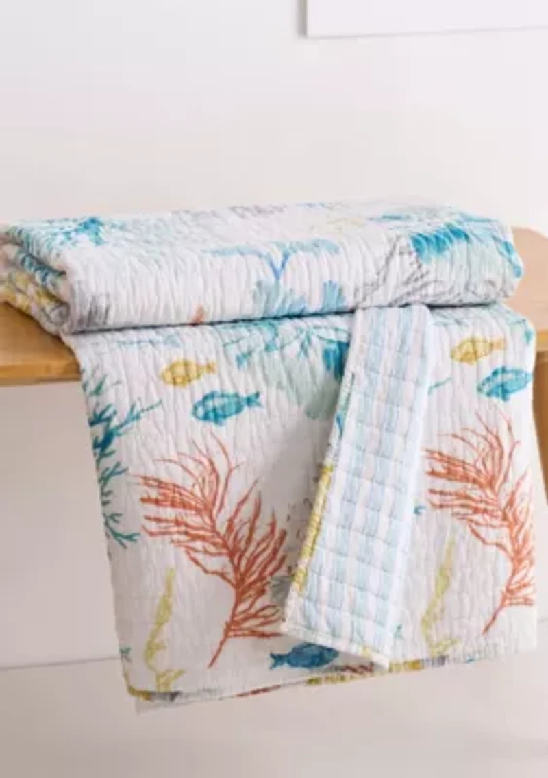 Whimsical Sea Quilted Throw
