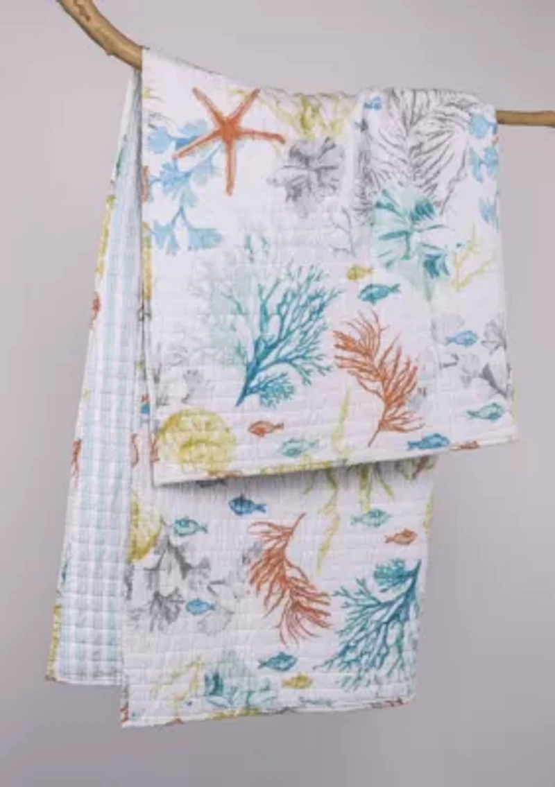 Whimsical Sea Quilted Throw