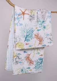Whimsical Sea Quilted Throw