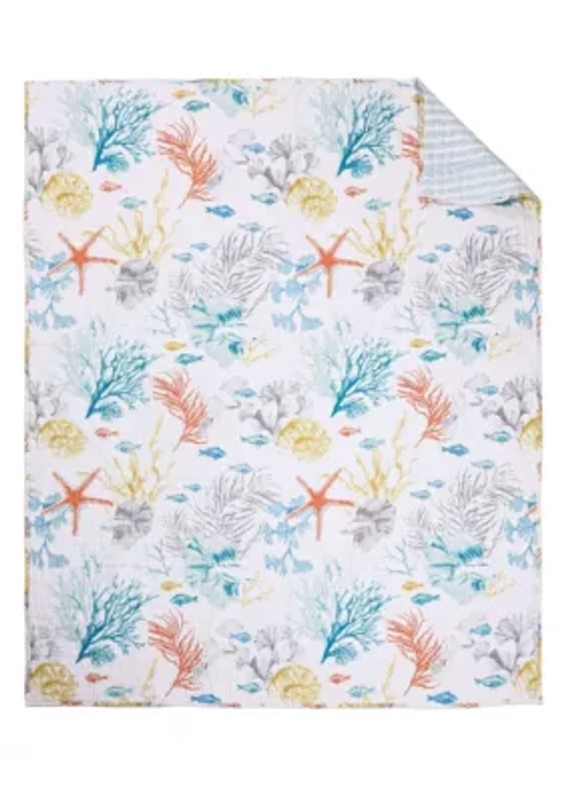 Whimsical Sea Quilted Throw