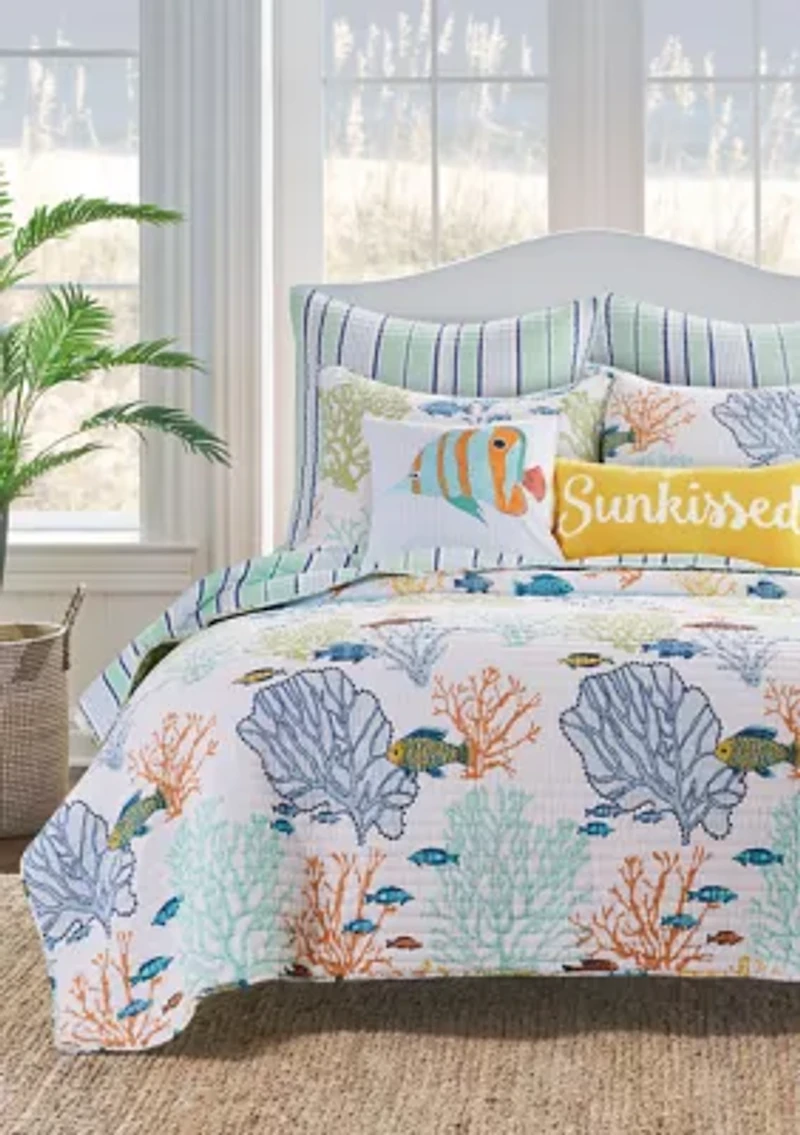 Deep Sea Multicolor Full/Queen Quilt Set