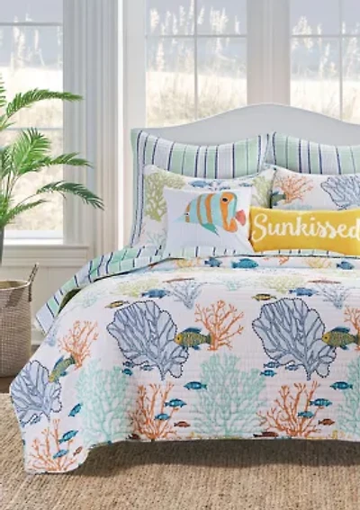 Deep Sea Multicolor Full/Queen Quilt Set