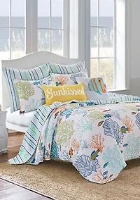 Deep Sea Multicolor Full/Queen Quilt Set