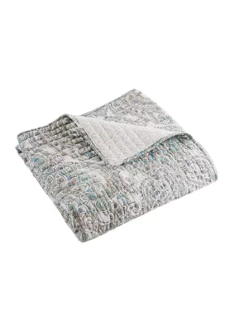 Assisi Mint Quilted Throw