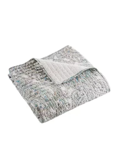 Assisi Mint Quilted Throw