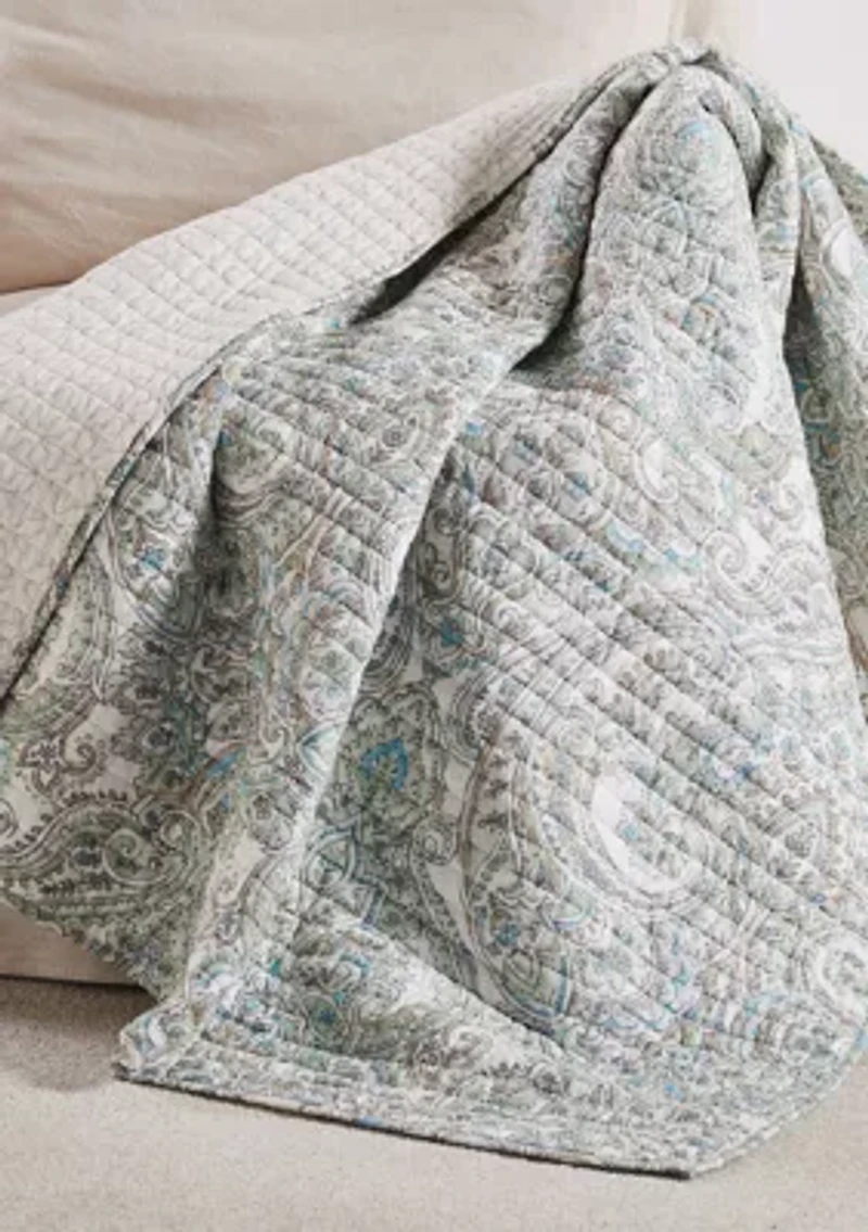 Assisi Mint Quilted Throw