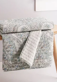 Assisi Mint Quilted Throw