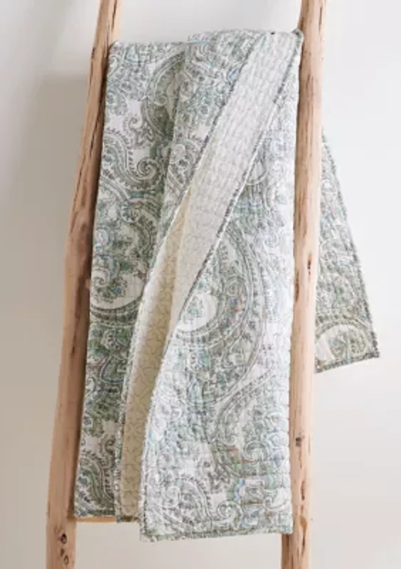 Assisi Mint Quilted Throw