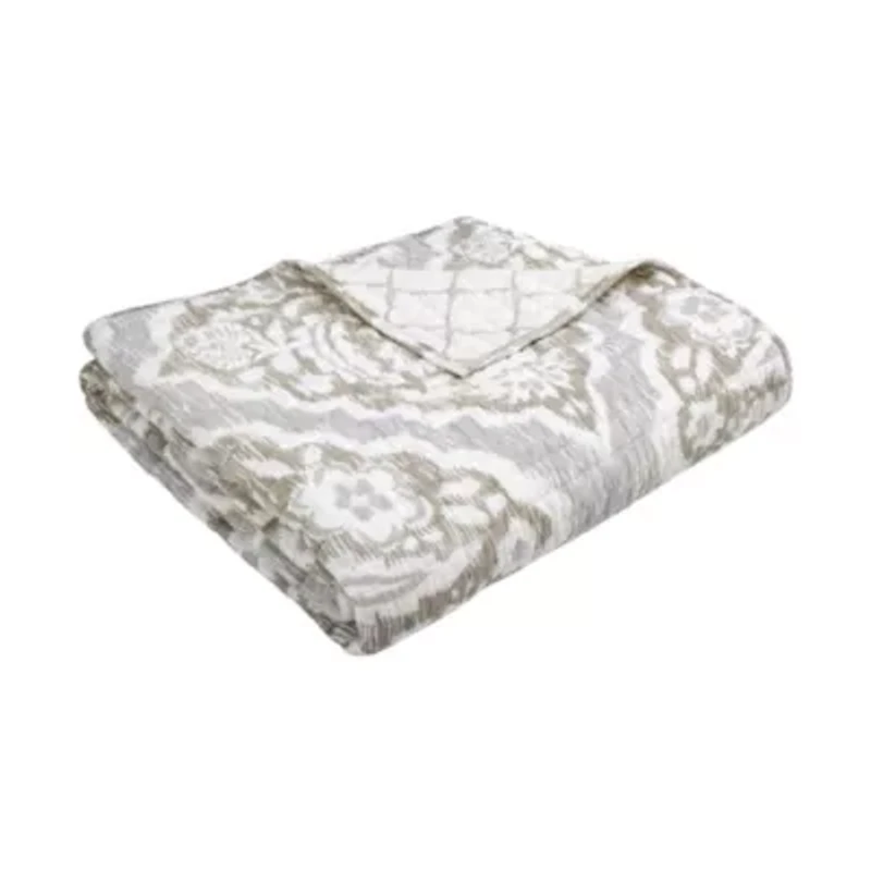 Becker Taupe Quilted Throw