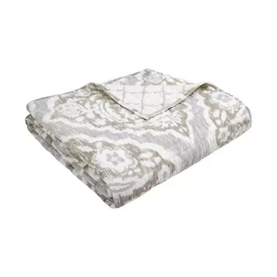 Becker Taupe Quilted Throw