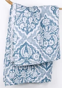 Becker Blue Quilted Throw