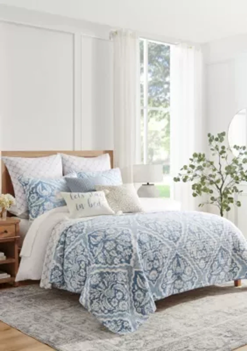 Becker Blue Euro Sham Set of 2