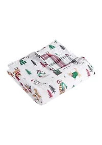 Meowy Christmas Quilted Throw