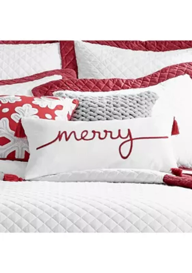 All is Bright Merry Pillow - 12" x 24"