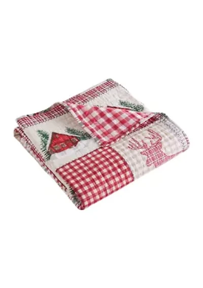 Home For Christmas Quilted Throw