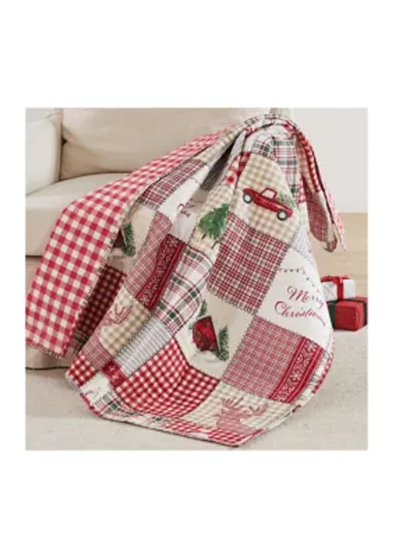 Home For Christmas Quilted Throw