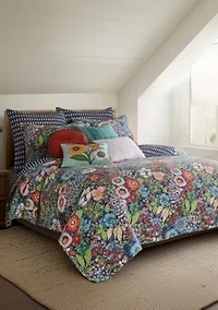 Night Garden Quilted Throw