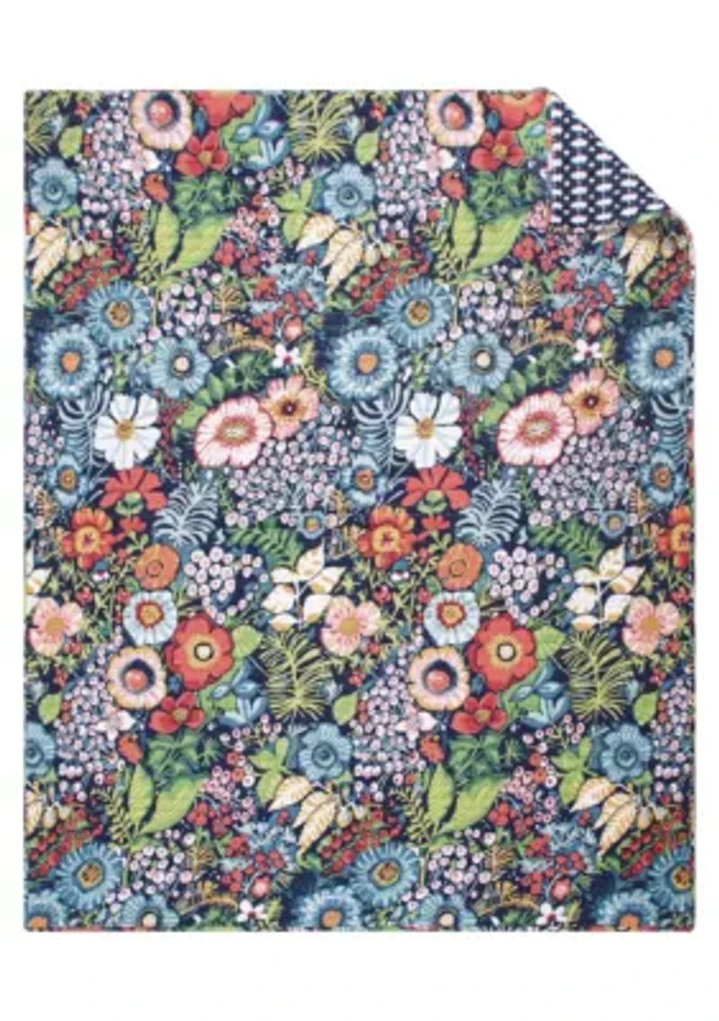 Night Garden Quilted Throw