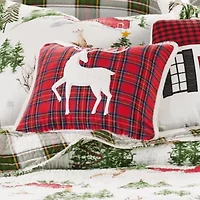 Tatum Pines Fur Deer Appliqued Pillow 14x18