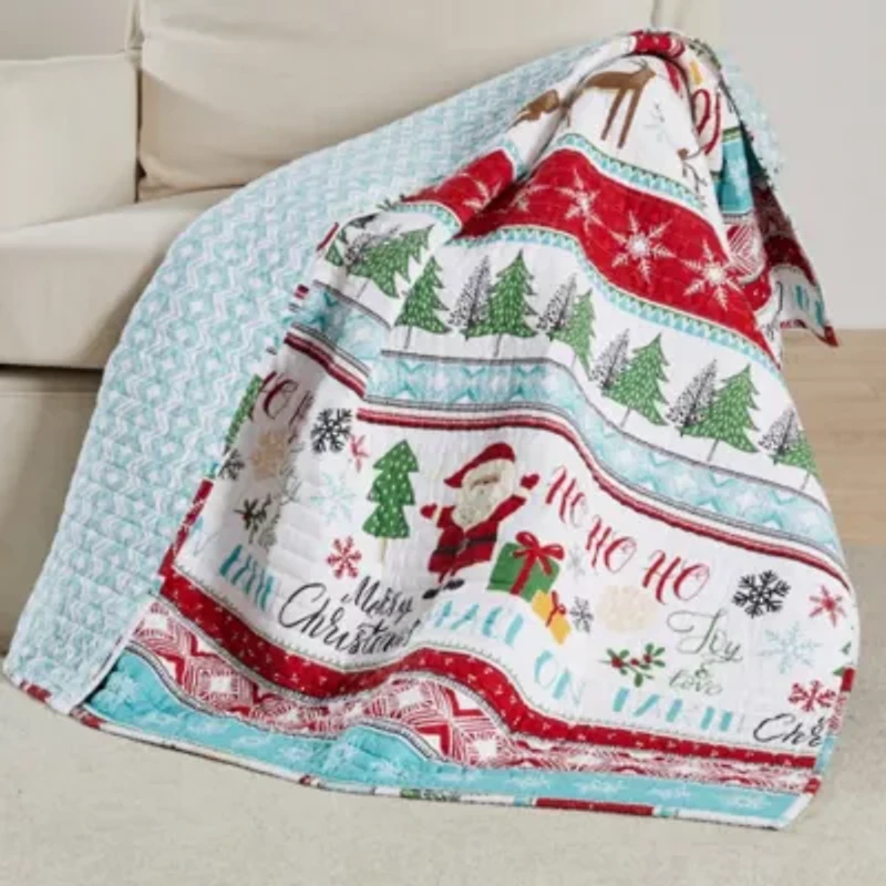 Ho Ho Holidays Quilted Throw
