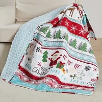 Ho Ho Holidays Quilted Throw