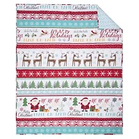 Ho Ho Holidays Quilted Throw