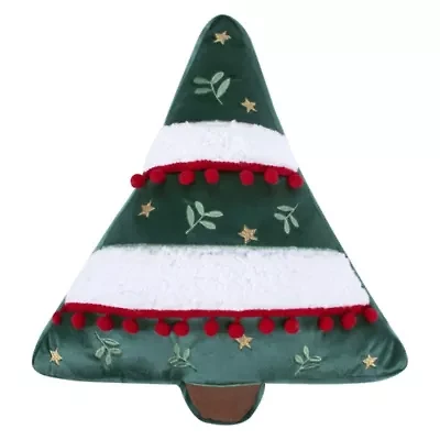 O Christmas Tree Green Shaped Christmas Tree Pillow