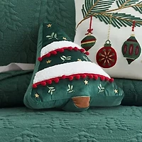 O Christmas Tree Green Shaped Christmas Tree Pillow