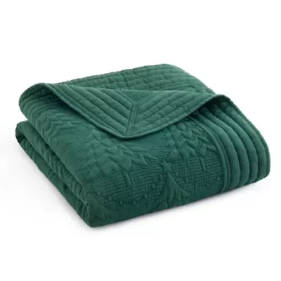 O Christmas Tree Green Quilted Throw